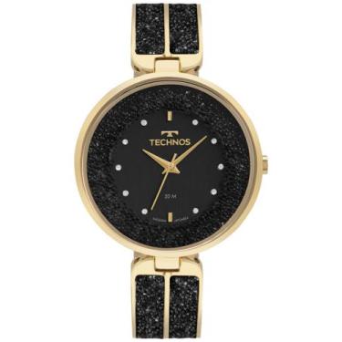 Imagem de Relógio Technos Feminino Elegance Crystal Dourado Original Oferta 2035