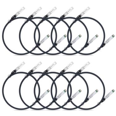 Imagem de ipolex Cabo Twinax SFP+ de 10 G, cabo passivo de cobre de conexão direta (DAC), 2 m, para Cisco SFP-H10GB-CU2M, Meraki, Ubiquiti, Mikrotik, Intel, Fortinet, Netgear, D-Link, Supermicro, TP-Link,