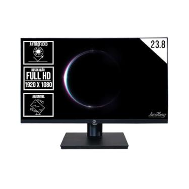 Imagem de MONITOR LED 23.8" FHD BRAZILPC ERGONÔMICO ANTIRREFLEXO FRAMELESS 75HZ PRETO BPC24SA