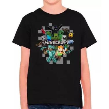 Imagem de Camisa Minecraft Jogo Filme Gamer Infantil E Masculina M11 100% Algodã