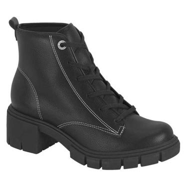 Imagem de Bota Coturno Feminino Preto Branco Off Moleca 5338.211-Feminino