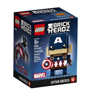 Imagem de Kit de construção lego BrickHeadz Captain America 41589