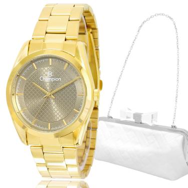 Imagem de Relógio Champion Dourado Prova Dágua Garantia 1 Ano