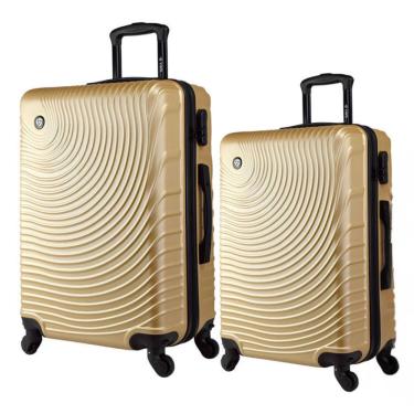 Imagem de Kit 2 Malas Bordo 10 Kg E Média 23 Kg Yins Duna - Champagne