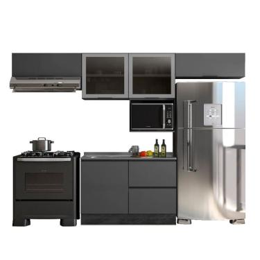 Imagem de Cozinha Modulada Etna 5 Peças para Pia 5 Portas Poliman Móveis