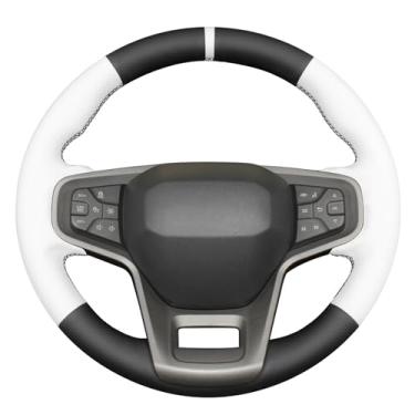 Imagem de MEWANT Ford Bronco Capa para volante de carro com costura DIY para Ford Bronco 2022 2023 2024 Protetor de volante acessórios para volante