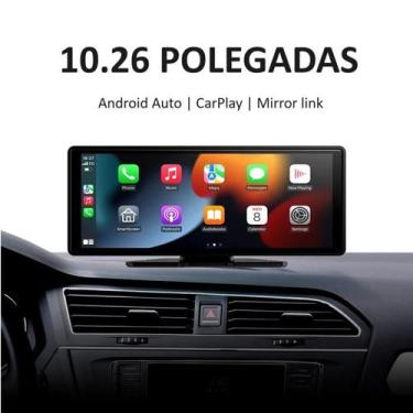 Imagem de Central Multimídia Portátil Android Auto e Carplay Sem Fio Bluetooth -