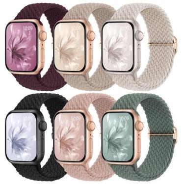 Imagem de Pulseiras elásticas trançadas compatíveis com Apple Watch 38-49 mm - K