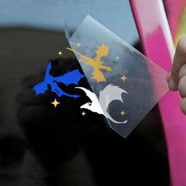 Imagem de Decalque de carro Fourth Wing Dragons Livro, Fantasia, Decalques de Dragão, Presente para Amantes de Livros, Acessórios para Janela de Carro, Vinil Impermeável 15 cm Decalque de Para-choque Presente