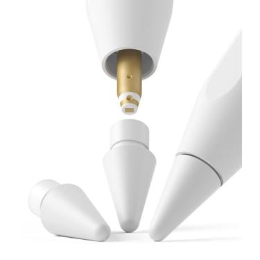 Imagem de Ringke Pontas para Apple Pencil [pacote com 3/substituição para todas as gerações] Compatível com Apple Pencil Pro, 1ª geração, acessórios USB-C, ponta nítida e transparente - HB (cinza claro)