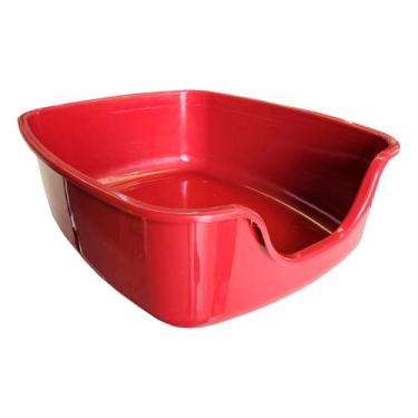 Imagem de Caixa de Areia para Gatos Bandeja Caixona Big Alvorada, Vermelha