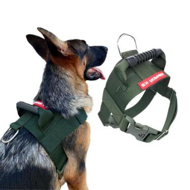 Imagem de Peitoral Tático Para Cães Fortes - Canadá K9 Acessórios, Verde Militar