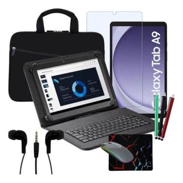 Imagem de Capa Teclado Kit P/ Tablet A9 8.7 + Película + Caneta Mouse - Zabom