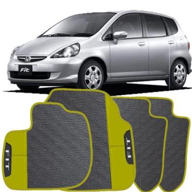 Imagem de LINDO JOGO TAPETE 4 PEÇAS CARRO AUTOMOTIVO  NA COR AMARELO Honda Fit 2