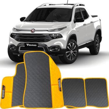 Imagem de Lindo jogo tapete carro automotivo amarelo toro 2016 a 2020  emborraca