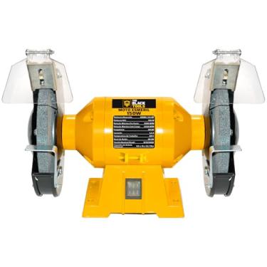 Imagem de Moto Esmeril De Bancada 150w 1/4hp Bivolt Com 2 Rebolos De Bancada Tme1000 The Black Tools