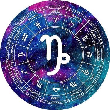 Imagem de Painel Redondo 3D Sublimado Signo Capicórnio Frd-5495