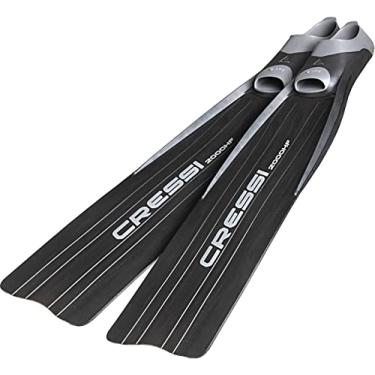 Imagem de Barbatanas longas reativas de mergulho livre da Cressi – Alto desempenho, bom controle – Gara 200 HF: Feito na Itália, Preto, US Man 8/9 | US Lady 9/10 | EU 42/43