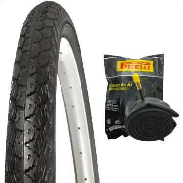 Imagem de Pneu Pirelli Manga Turbo aro 26 x 1.1 / 2 x 2 Montadinha Motorizada Bike + Camara de ar Pirelli