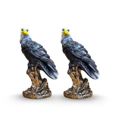 Imagem de Kit 2 Pçs Estátua Gavião Espanta Pombo 22 Cm Pintura Exclusiva VÁRIAS 