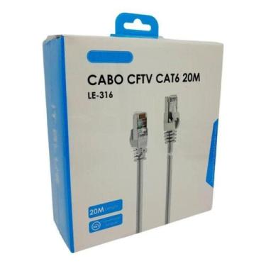 Imagem de Cabo de Rede CFTV CAT6 20 Metros LE-316 - LF PRESENTES LTDA