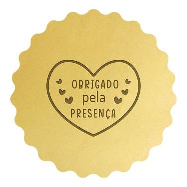 Imagem de Cortador Biscoito Coração Obrigado Pela Presença - DOCE IMPRESSO, 10,5