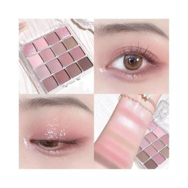 Imagem de Paleta De Sombras De 16 Cores Estilo Coreano Acabamentos Brilhantes Fo