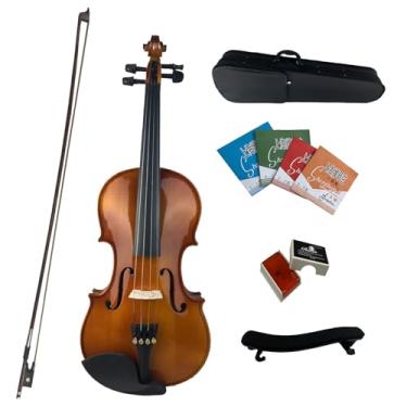 Imagem de Insoul Conjunto completo de violino 4/4 profissional para estudantes, violino para iniciantes, violino acústico violino de madeira maciça, kit iniciante para estudantes (iniciante-A, 4/4)