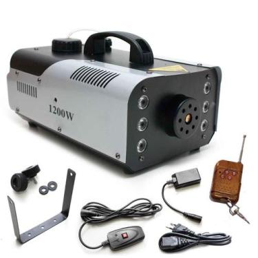 Imagem de Máquina Fumaça 1200W Iluminação Rgb Sem Fio Controle 110V - Atual Mix