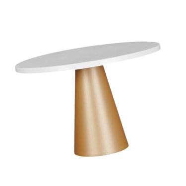 Imagem de Sclmgo Suporte redondo para bolo, prato de sobremesa, placa multifuncional, bandeja para exibição de cupcakes, decoração para casa, recepção de formatura, L White