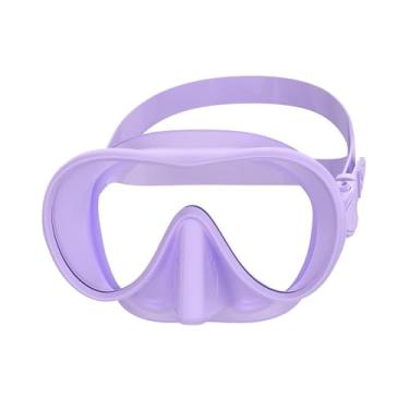 Imagem de oshhni Máscara de mergulho com snorkel, suprimentos para máscara de natação, óculos profissionais com proteção nasal, óculos antiembaçantes para esportes, Roxo