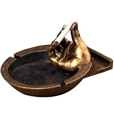 Imagem de Cinzeiro em forma de mão criativo bandeja de cinzeiro de resina suporte de telefone decoração de casa, 18 cm x 14 cm x 9 cm