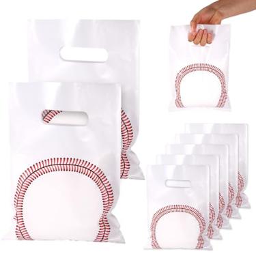 Imagem de 50 peças de lembrancinhas de festa de beisebol, sacolas de brindes de beisebol para doces, biscoitos, embalagem de presente para crianças, aniversário, equipe, eventos, esportes temáticos, artigos de