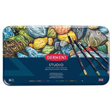 Imagem de Derwent Lápis de cor Studio, núcleo de 3,4 mm, lata de metal, 36 unidades (32198)