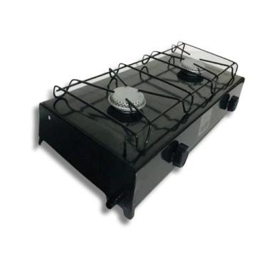 Imagem de Fogão Camping 2 Bocas Baixa Pressão Fogareiro Portátil - Genérico