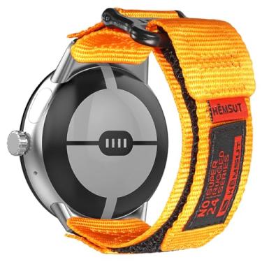 Imagem de SMITHA Compatível com relógio Google Pixel/Pixel 2/Pixel 3, pulseira de relógio de argola e laço, pulseira militar para relógio inteligente Google