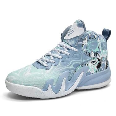 Imagem de Tênis de basquete unissex antiderrapantes para treinamento ao ar livre, calçados esportivos Equipamento de basquetebol(White grey1,37 BR)