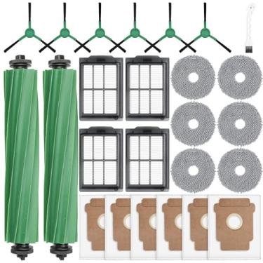 Imagem de Kit de acessórios para aspirador de pó iRobot Roomba Plus 405 Combo 405/505. As peças de reposição incluem 2 escovas principais, 6 sacos de pó, 6 esfregões, 4 filtros, 6 escovas laterais e 1