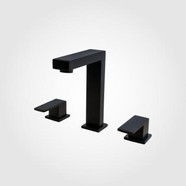 Imagem de Misturador Para Lavatório Mesa Bica Baixa Flaunt Preto Fosco Perflex