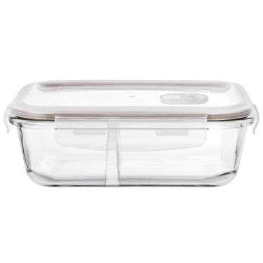 Imagem de Pote Hermético Retangular em Vidro Borossilicato com Tampa e Divisória 640Ml L17,7Xp13Xa6Cm Dynasty - Full Fit