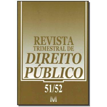 Imagem de Revista Trimestral De Direito Publico Ed. 51 E 52