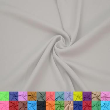 Imagem de Stylish FABRIC Forro interloque 100% poliéster de 152 cm de largura – tecido de malha leve elástico bidirecional por jarda para vestuário, maternidade, decorações de festa, cortinas, artesanato e