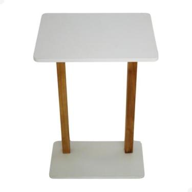 Imagem de Mesa de Apoio Lateral Encaixe Sofa Cama 73x45x35 - Beto Moveis, BRANCO