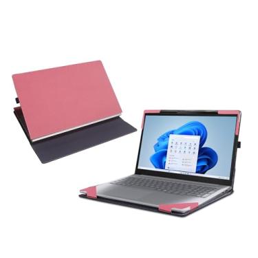 Imagem de Capa de laptop para laptop Lenovo ThinkBook 16 Gen 8 (16 ″ Intel) [não compatível com nenhum outro modelo], capa de bolso interno de couro PU 2 em 1 (rosa)