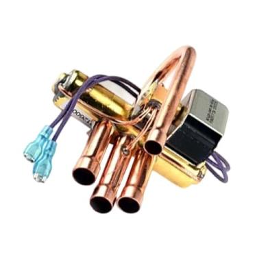 Imagem de Fenteer Válvula de quatro vias para ar condicionado, baixo ruído, fácil instalação e manutenção, acessórios para ar condicionado para escritório, dormitório e, 1.5p 2p