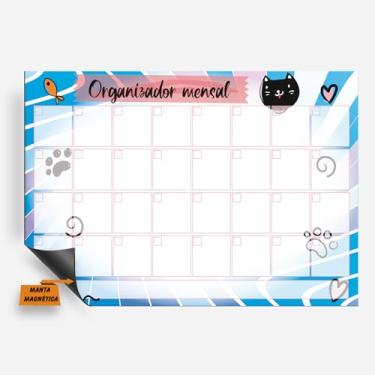 Imagem de Planner Imã de Geladeira - Quadro Lousa Magnética - Planejamento Mensal Semanal 20x30cm ou 30x40cm (71, 20x30cm)