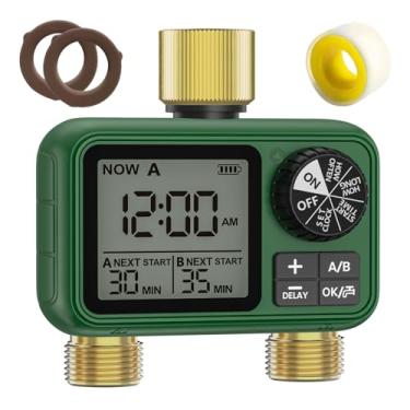 Imagem de Temporizador de irrigação de 2 saídas (entrada e saída de latão)