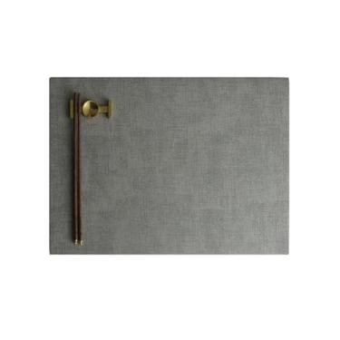 Imagem de Almofada de comida ocidental de couro estilo nórdico restaurante casa água óleo requintado isolamento refeição cinza claro