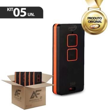 Imagem de Kit 5 Controles Remotos Ppa Zap 2 Portão Alarme Preto e Laranja, Preto