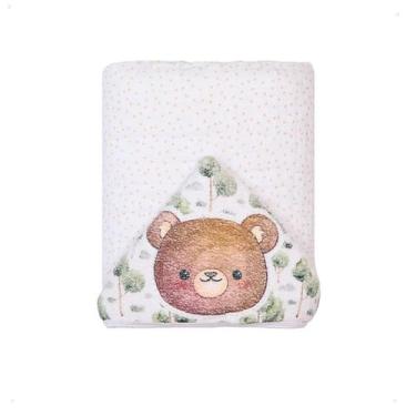 Imagem de Toalha de Banho Bordado Com Capuz Para Bebê Menina e Menino Soft Premi